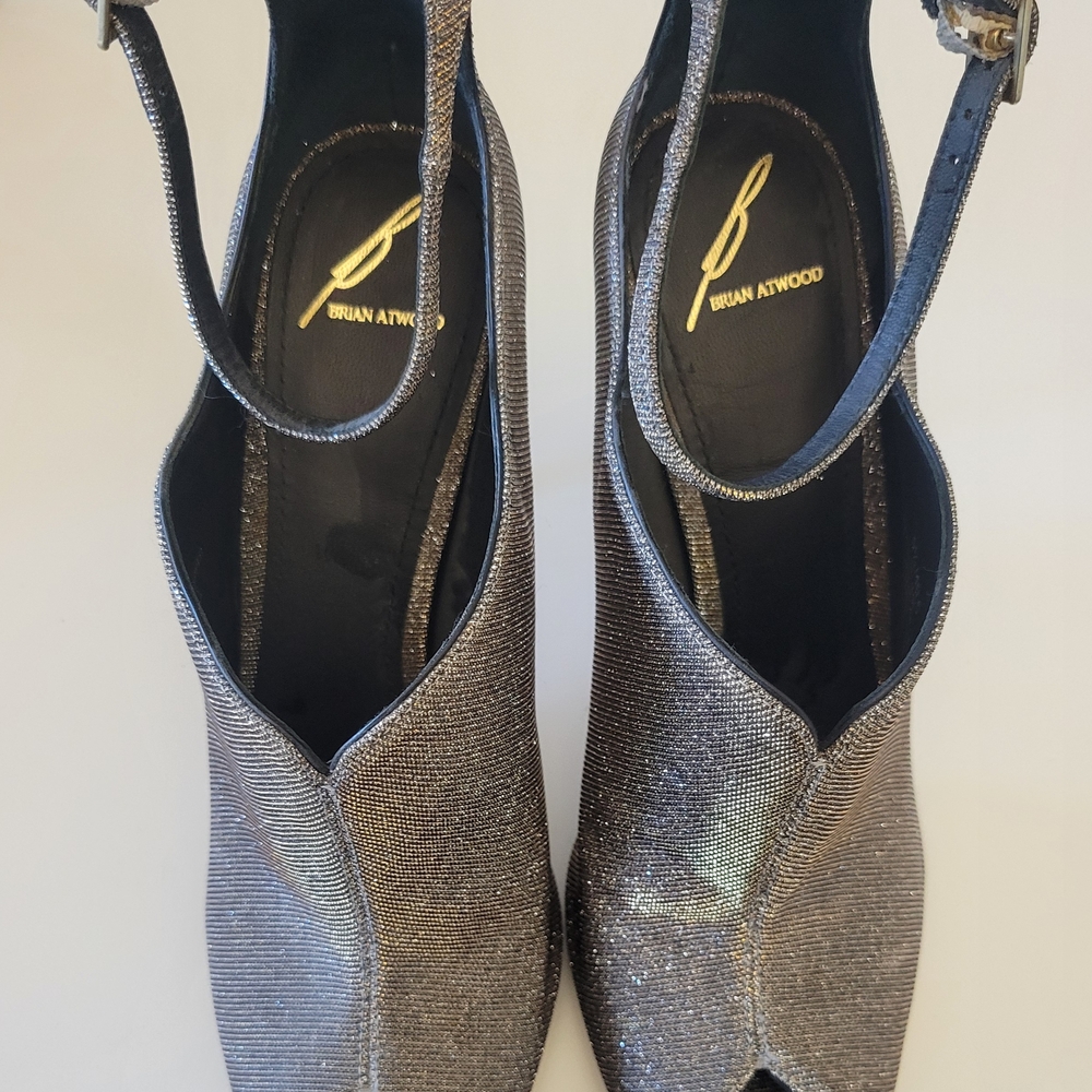 Brian Atwood Silver Women's Shoes - Picture 3 of 5